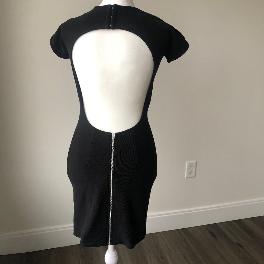 Black mini backless bodycon dress. Diva. S/M.
